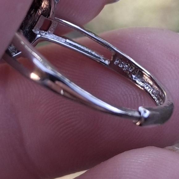 New Phantom Quartz Lodolite Adjustable 925 Silver Ring. - Picture 4 of 8